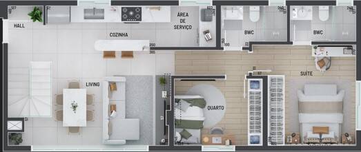 Apartamento, 2 quartos, 73 m² - Foto 2